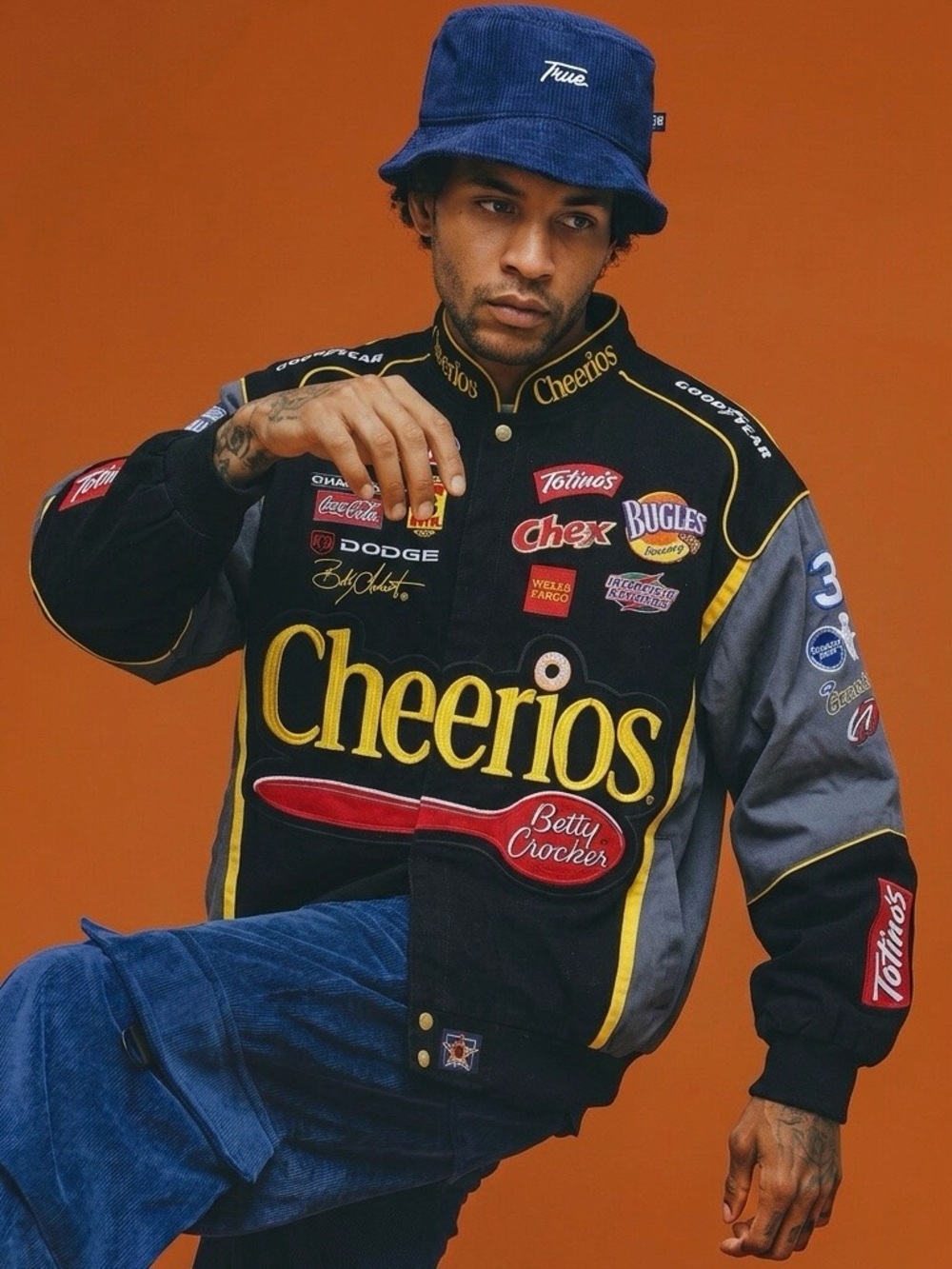 vintage Bobby Labonte #43 Cheerios NASCAR Racing Jacket designed by JH Design